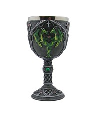 2393 Twin Green Dragon Goblet